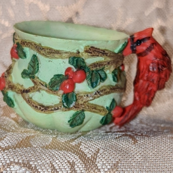 Vintage Resin Miniature Bird Teacups Set Of 5 - Picture 2 of 16